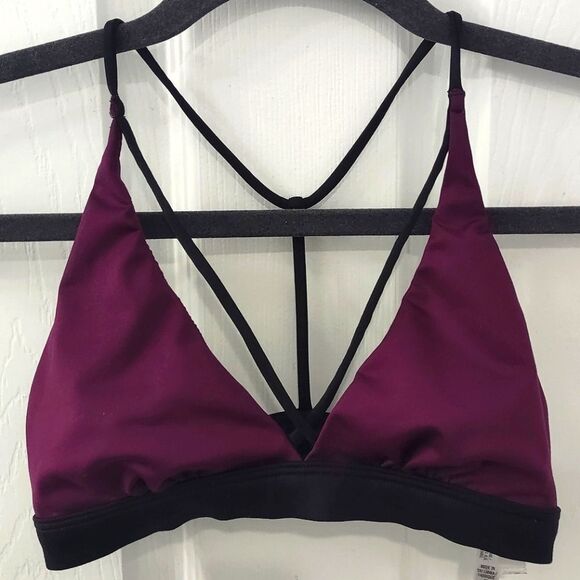 Victoria Sport Eggplant Purple Triangle Minimalist Sports Bra Size XS - Picture 2 of 9